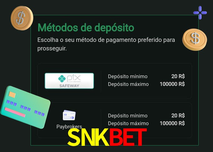 O cassino SNKBET oferece uma grande variedade de métodos de pagamento